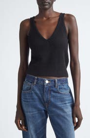 Brandon Maxwell The Reese Cashmere & Silk V-Neck Tank