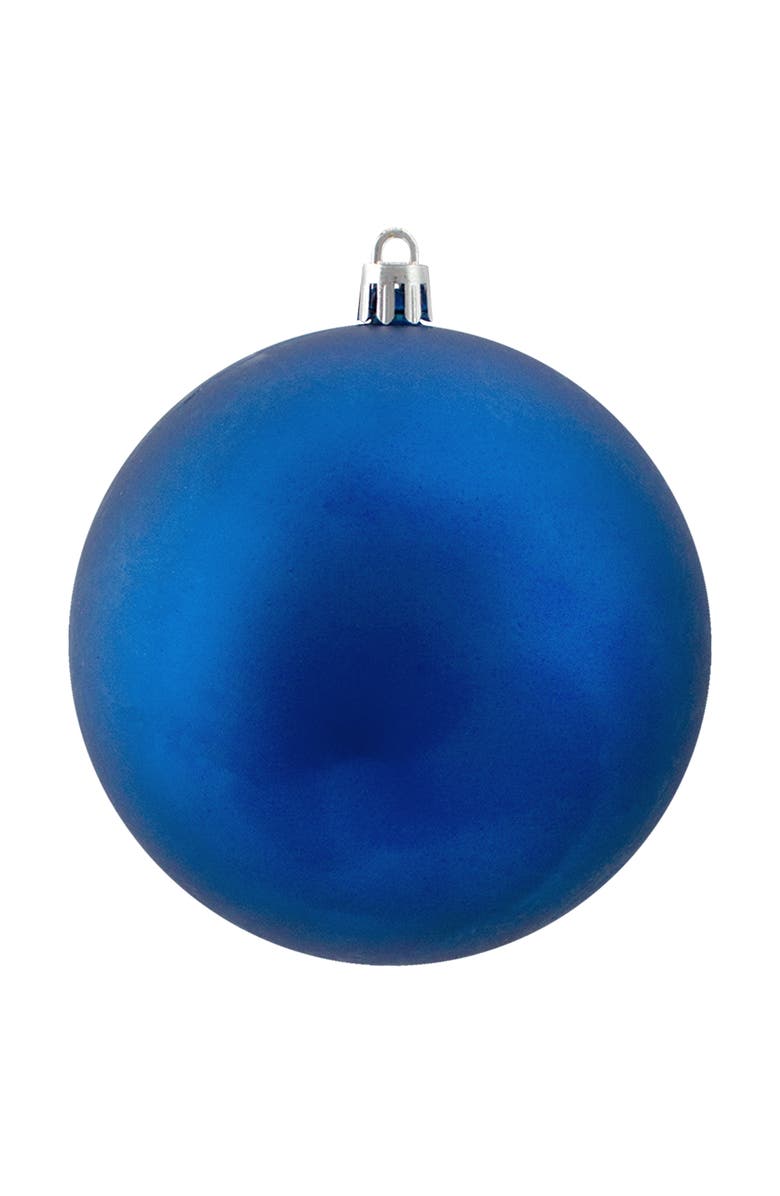 Northlight Shatterproof Matte Christmas Ball Ornaments - 4" (100mm) - Lavish Blue - 12ct, Alternate, color, Blue