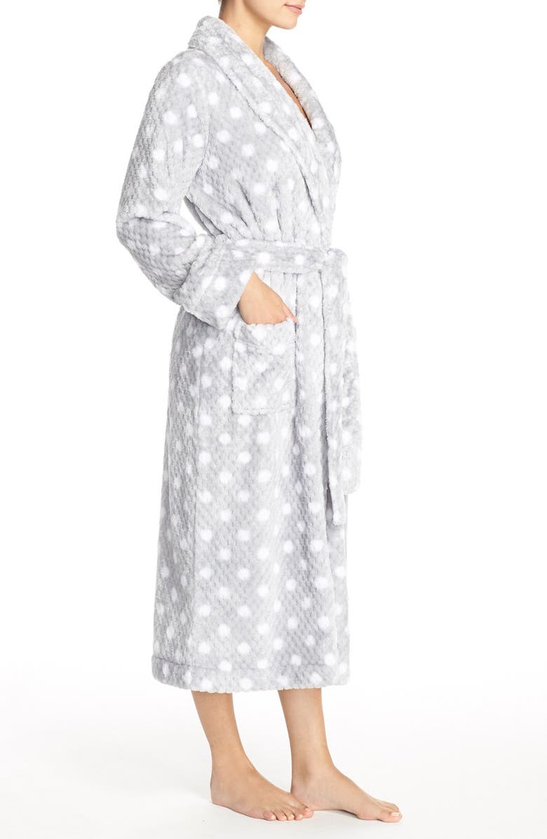 Nordstrom Lingerie 'Snowball' Powder Plush Robe, Alternate, color,