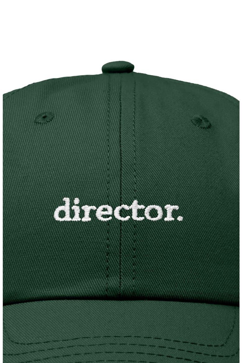 Director Embroidered Low Crown Cap, Alternate, color, Dark Green