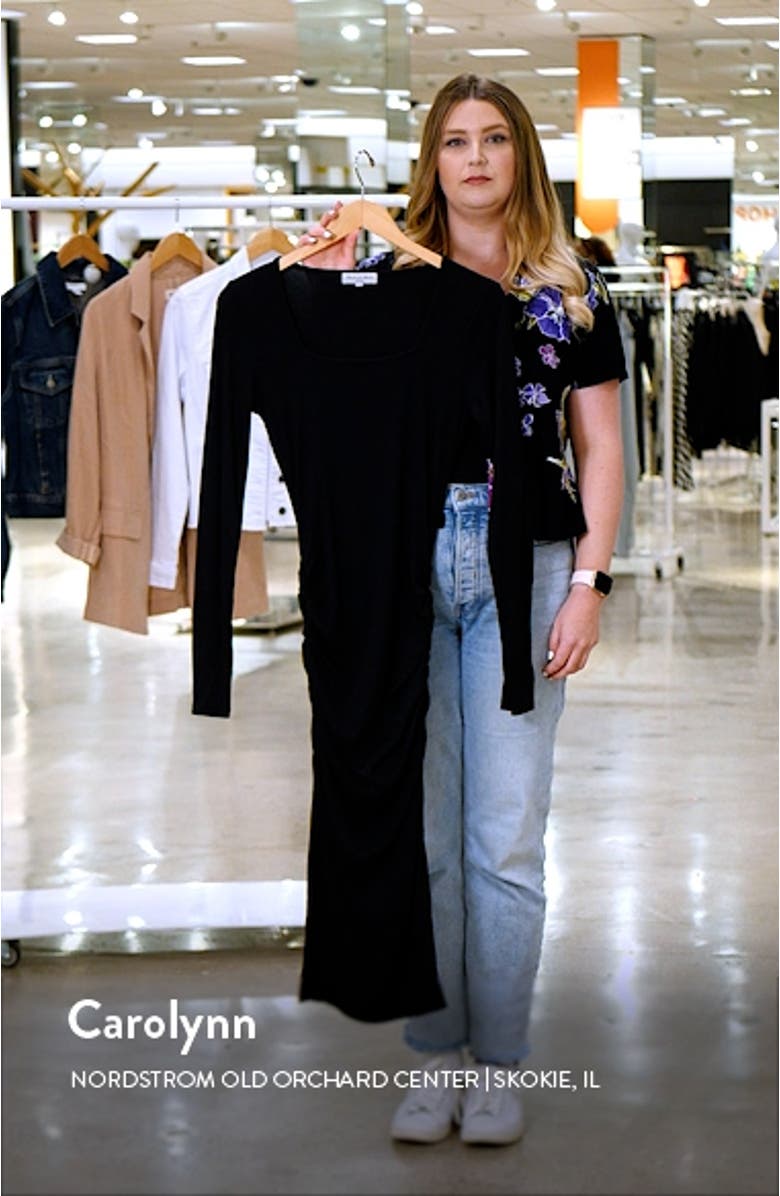 Natalie Long Sleeve Body-Con Midi Dress, sales video thumbnail