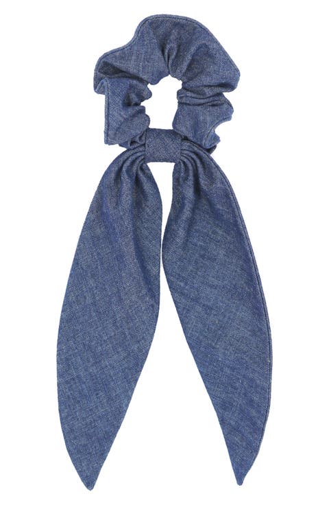 Chambray Bow Scrunchie