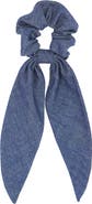 Alexandre de Paris Chambray Bow Scrunchie