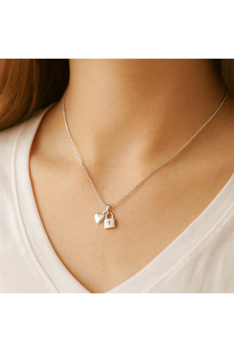 Earrings Necklace and Bracelet Heart Jewelry Set, Alternate, color, Silver