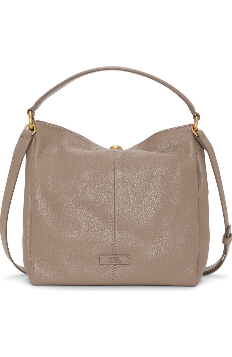 Vince Camuto Medna Leather Shoulder Bag, Alternate, color, Beige