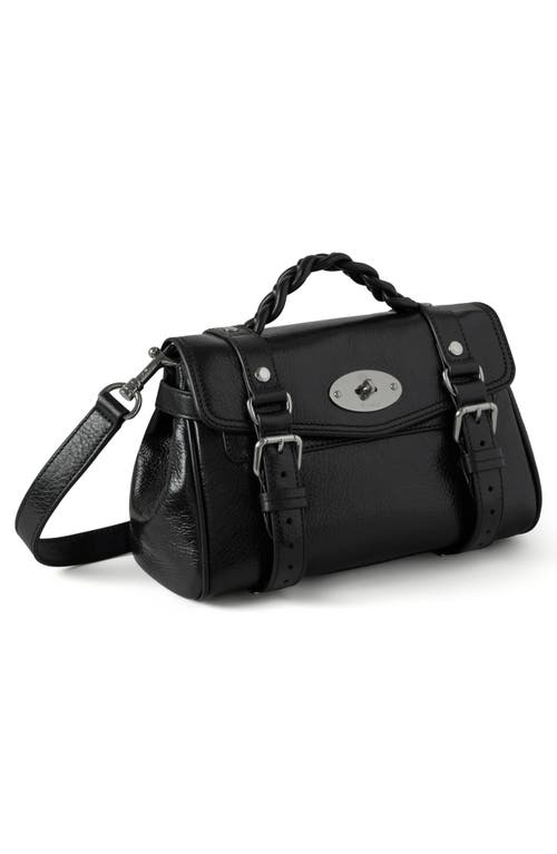 Mulberry Mini Alexa Leather Top Handle Bag In Black