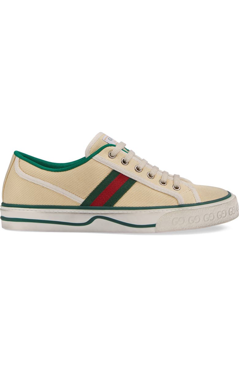 Gucci Web Canvas Low Top Sneaker, Alternate, color,