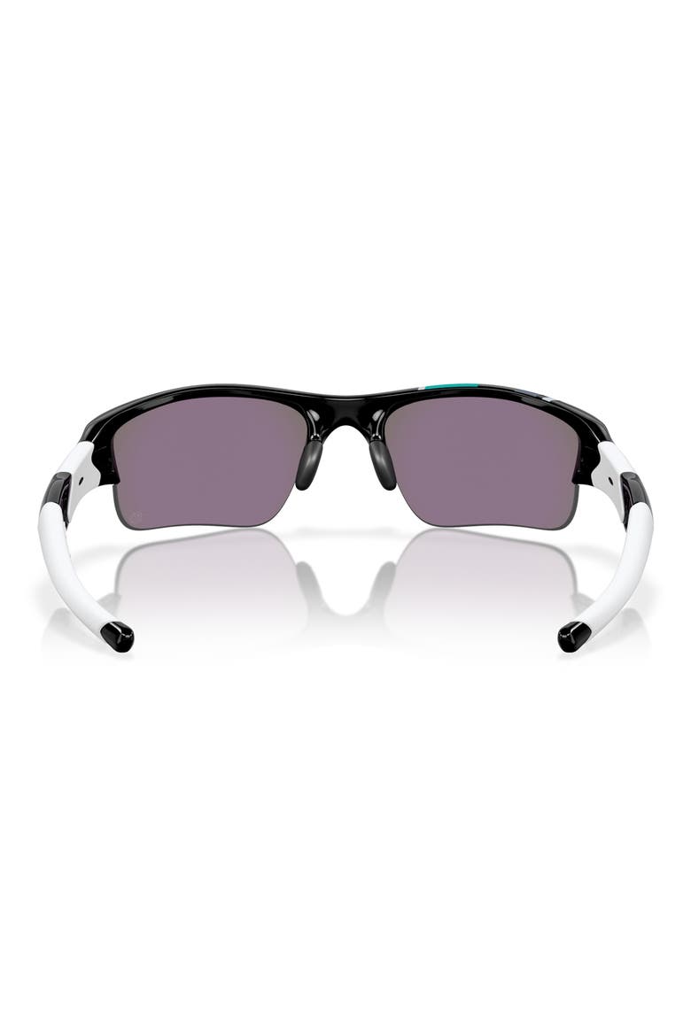 63mm Wrap Half Frame Sunglasses, Alternate, color, BLACK