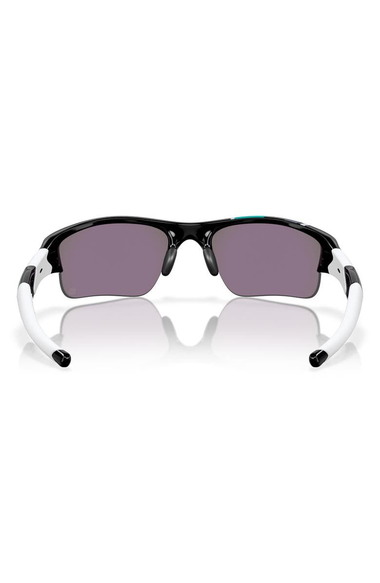 Oakley 63mm Wrap Half Frame Sunglasses, Alternate, color, Black