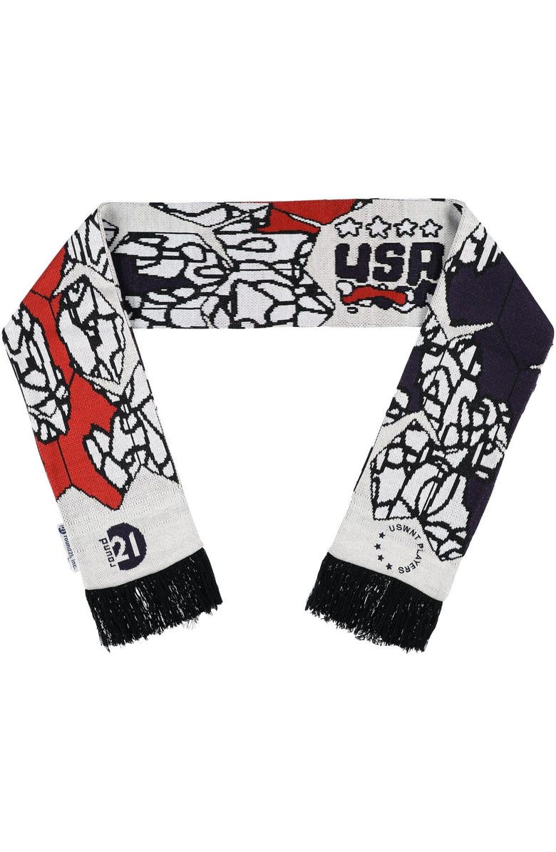 round21 Gray USWNT Our Time Double-Sided Soccer Scarf, Main, color, Gray