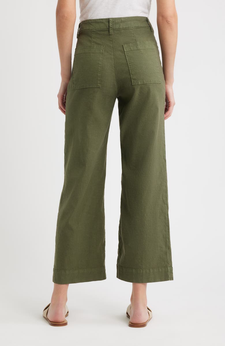 Frank & Eileen Wexford Wide Leg Pants, Alternate, color, Hunter Green