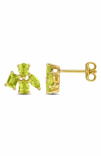 1 2/5 ct. t.w. Peridot Floral Stud Earrings