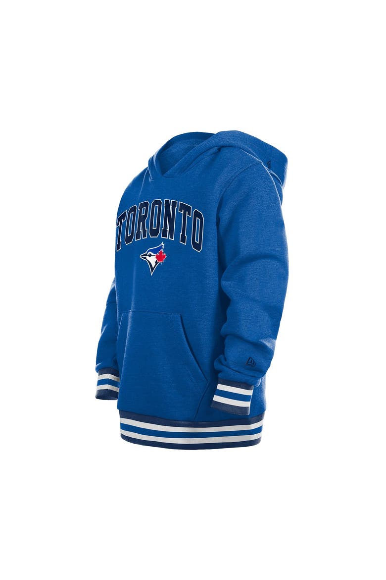 Youth New Era Royal Toronto Blue Jays Knit Trim Pullover Hoodie, Alternate, color, Royal