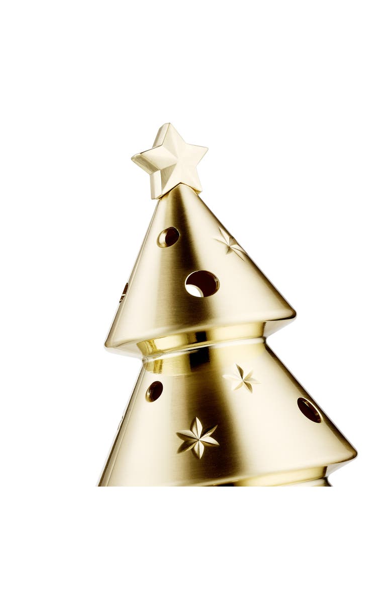 Christmas Standing Tree Ornament, Alternate, color, GOLD