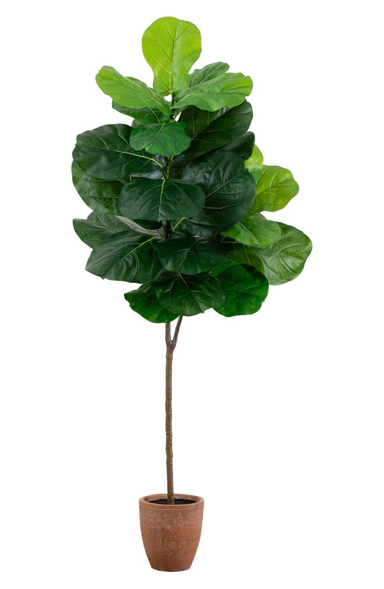 NEARLY NATURAL 6-Feet Artificial Giant Leaf Fiddle Fig Tree, Main, color,