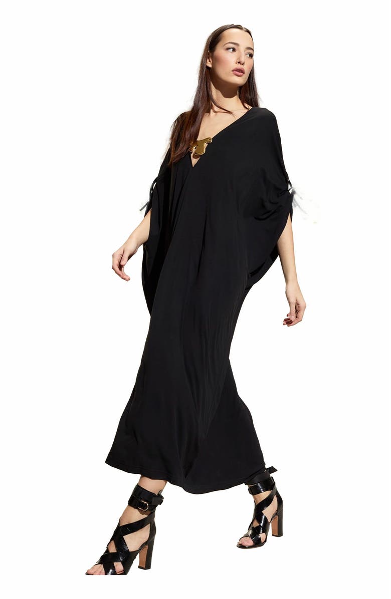 Cynthia Rowley Calypso Kaftan, Main, color, Black