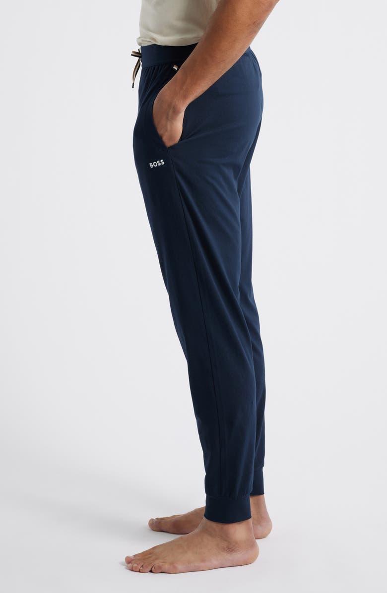 BOSS Unique Stretch Cotton Pajama Joggers, Alternate, color, Dark Blue