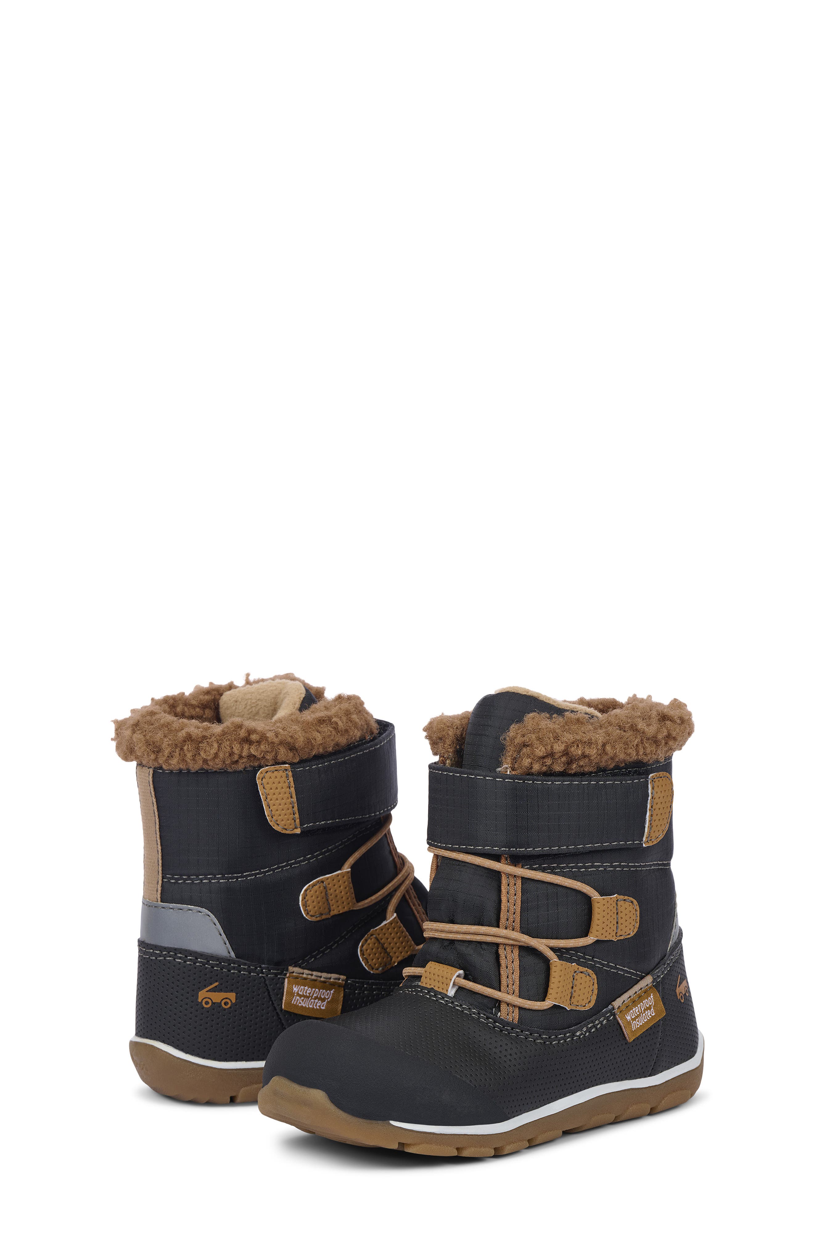 See Kai Run Kids' Gilman Waterproof Snow Boot, Alternate, color, Raven Black