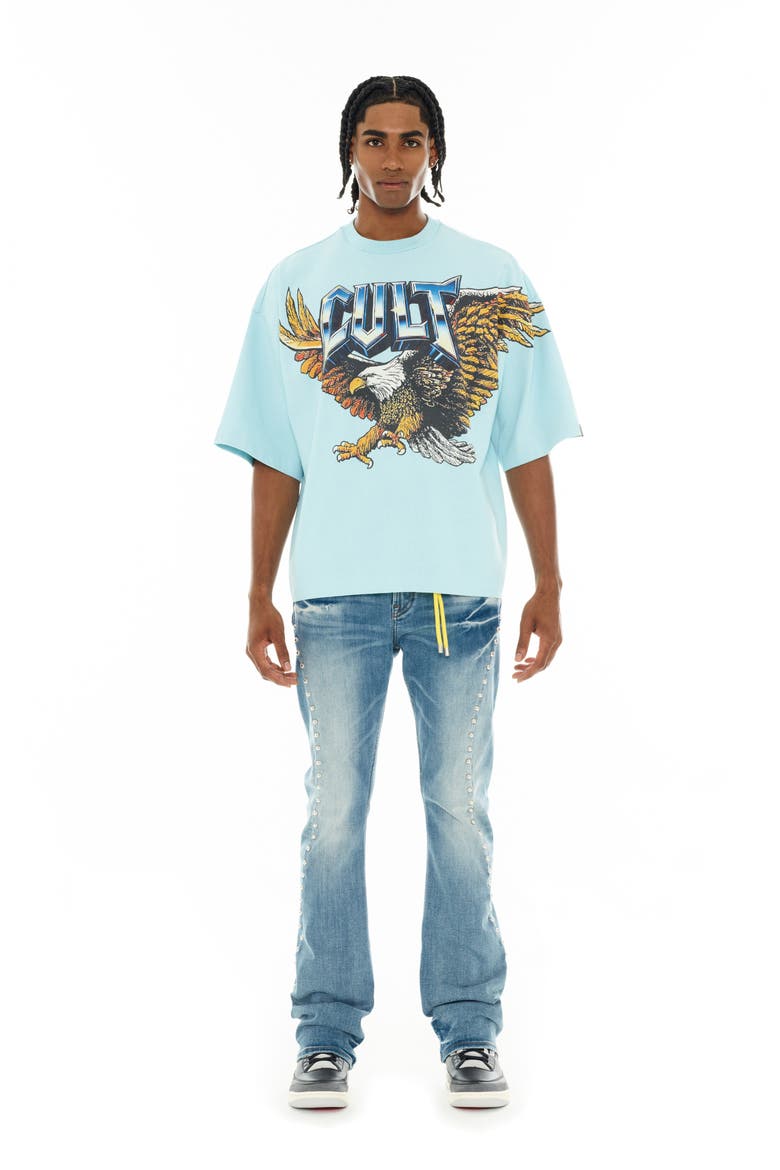 Eagle Oversize Graphic T-Shirt, Alternate, color, BLUE GLOW