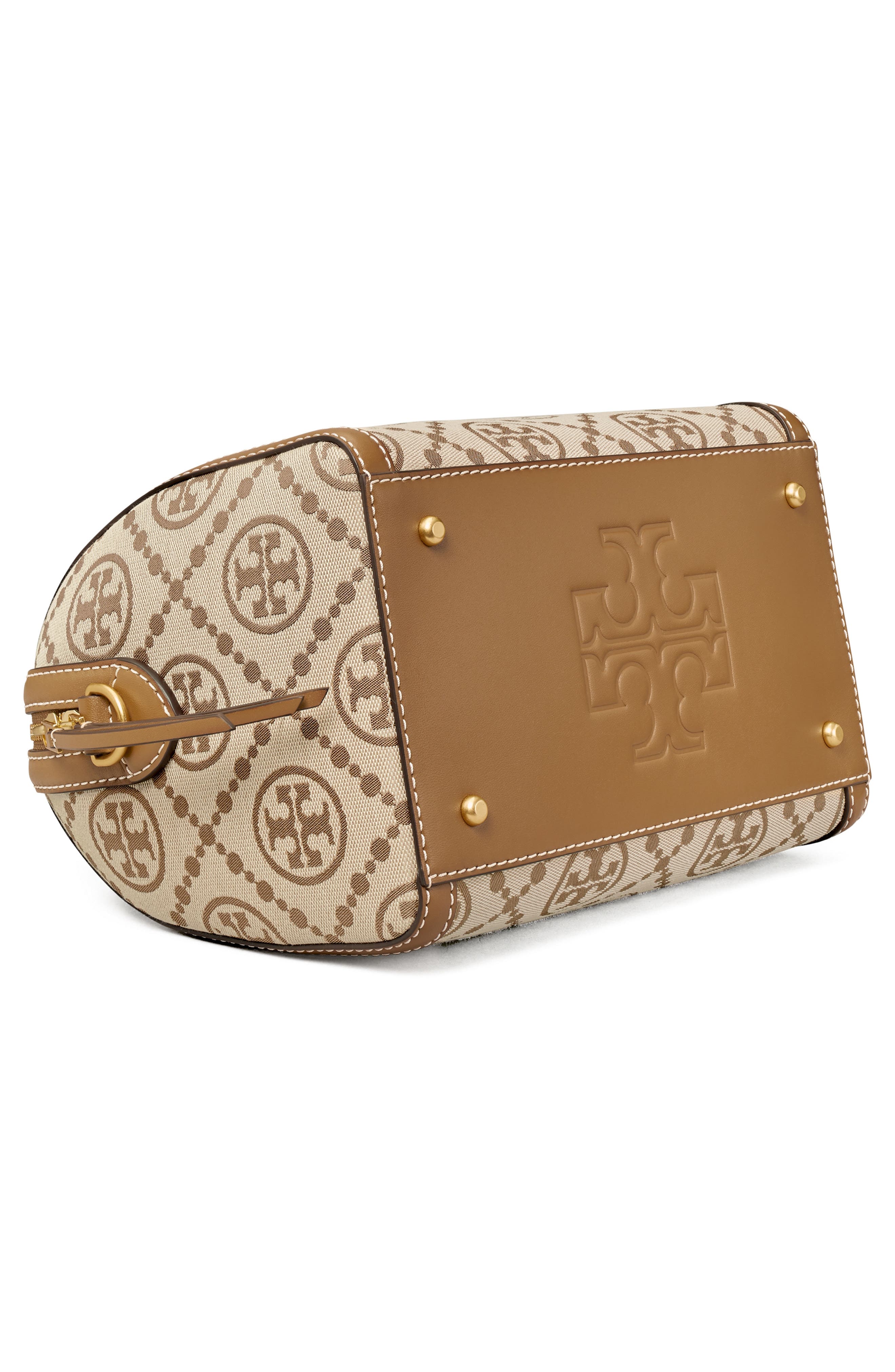 Tory Burch T Monogram Jacquard Barrel Shoulder Bag, Alternate, color, 