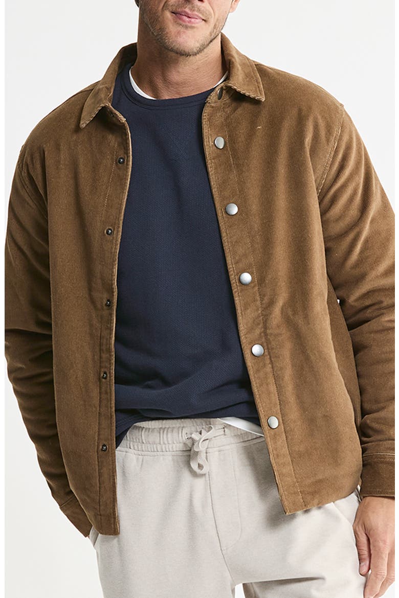 High Pile Fleece Lined Corduroy Shirt Jacket, Main, color, HAZELNUT