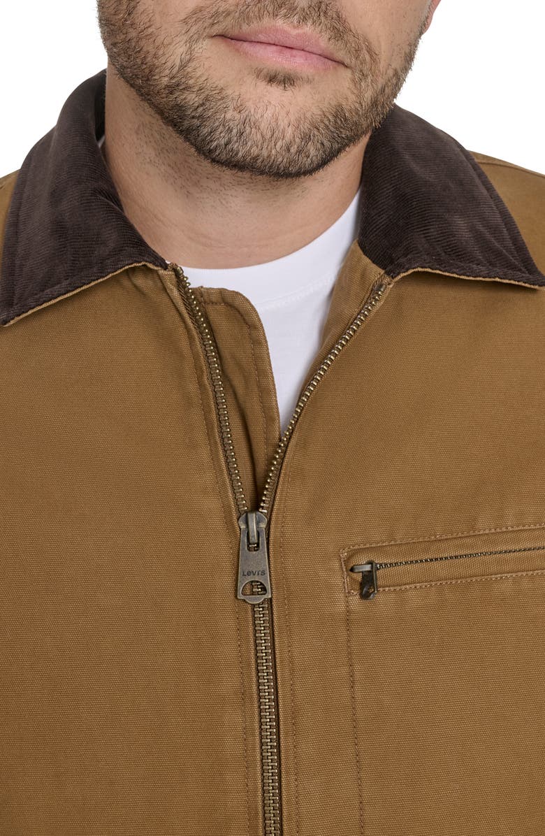 Levi's<sup>®</sup> Canvas Utility Jacket with Quilted Lining, Alternate, color, Brown