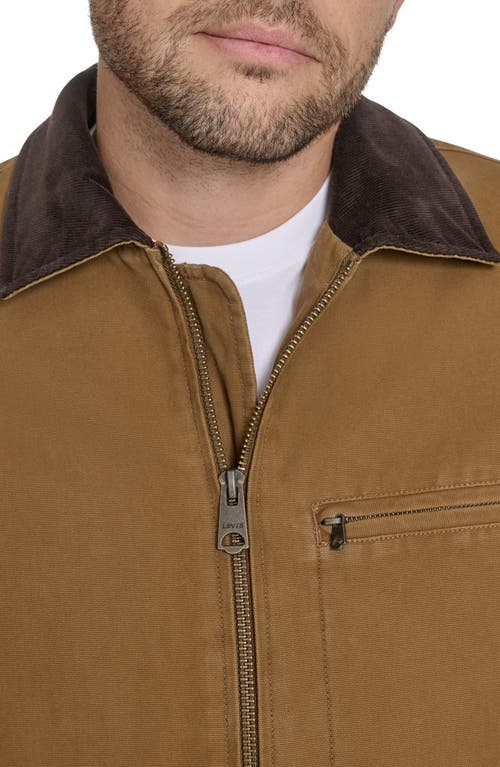 Levi's® Canvas Utility Jacket With Quilted Lining In Brown