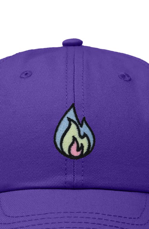 Dalix Fire Dad Hat In Purple
