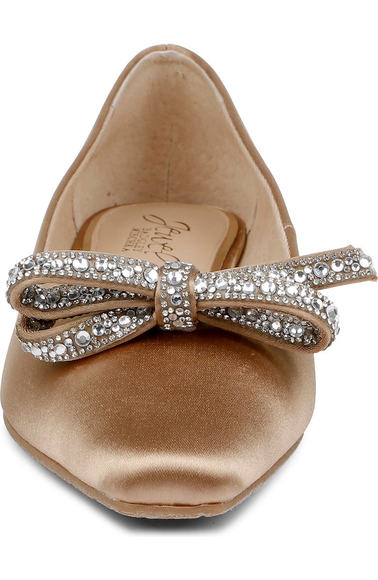 Jewel Badgley Mischka Hesther Flat, Alternate, color, Dknude Sat