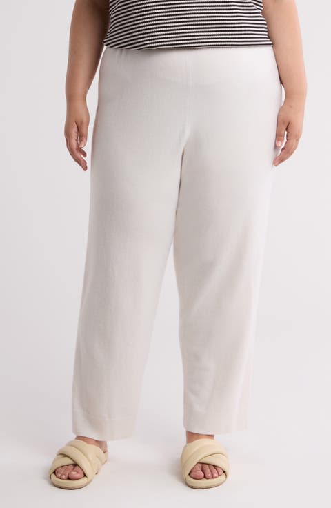 Slim Fit Cashmere Pants (Plus Size)