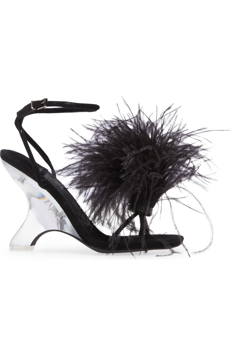 Jeffrey Campbell Flirt-Alot Feather Sandal, Alternate, color,