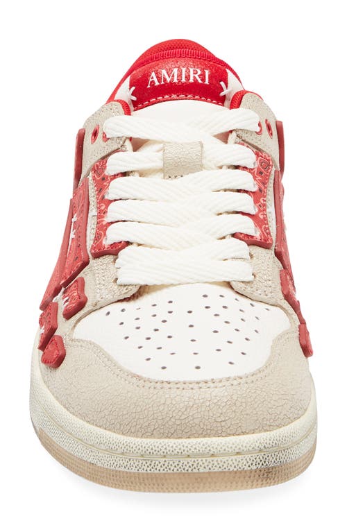 Amiri Leather Bandana Skel Sneakers With Contrast Panels