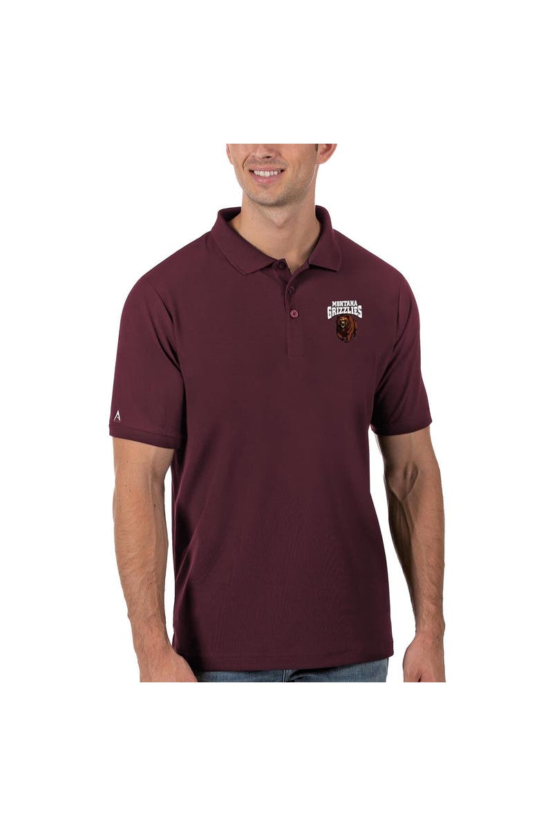 ANTIGUA Men's Antigua Maroon Montana Grizzlies Legacy Pique Polo, Main, color, Maroon