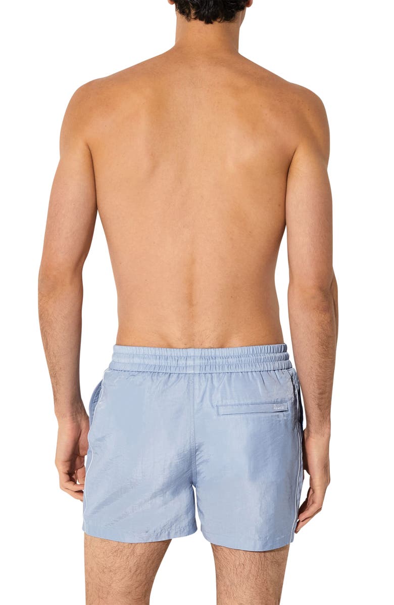 Reiss Breeze Piped Nylon Swim Trunks, Alternate, color, Soft Blue
