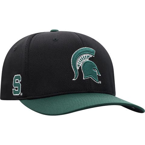 Men's Top of the World Black/Green Michigan State Spartans Two-Tone Reflex Hybrid Tech Flex Hat