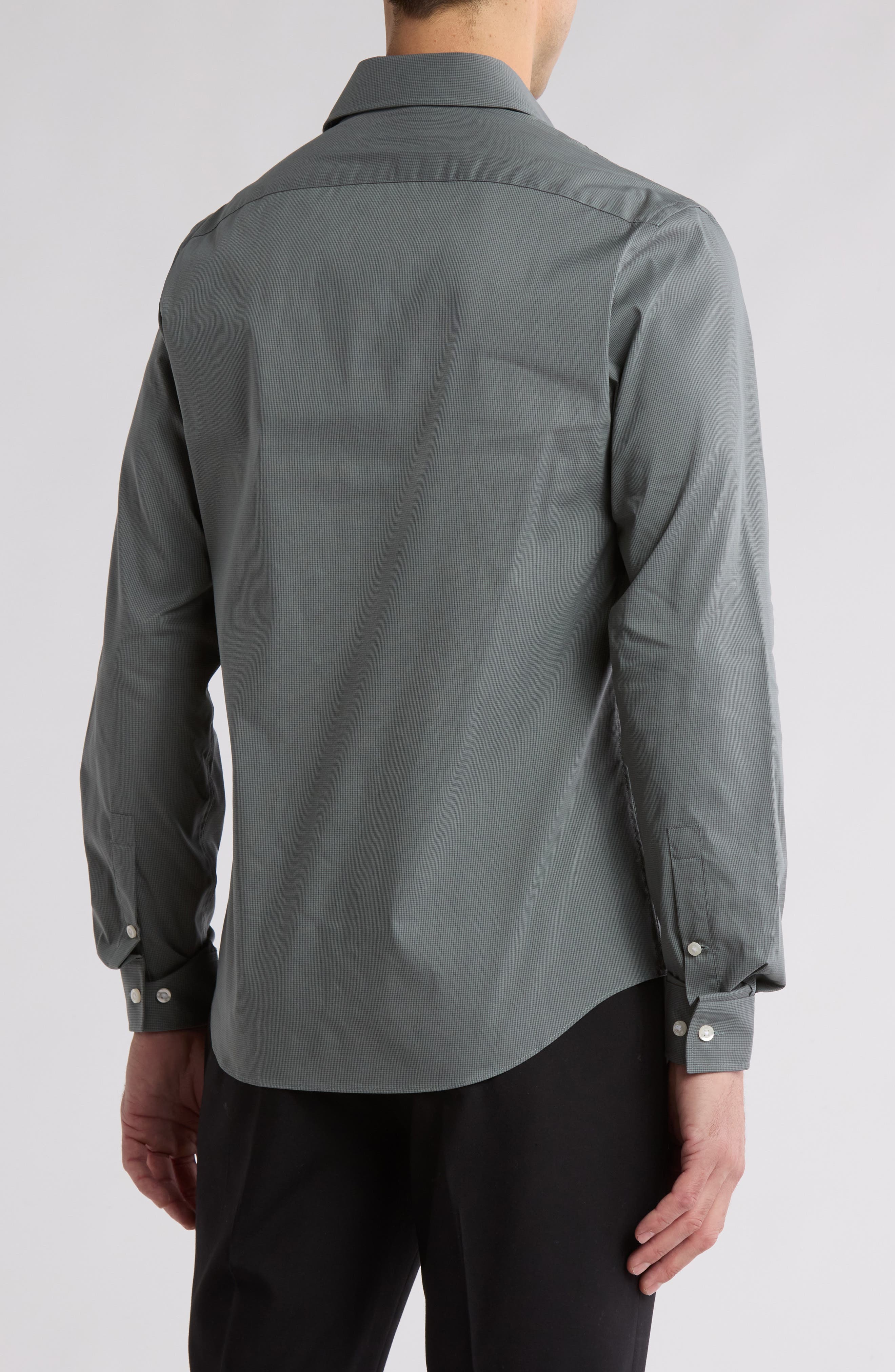 Slim Fit Cotton Performance Button-Up Shirt - image 2