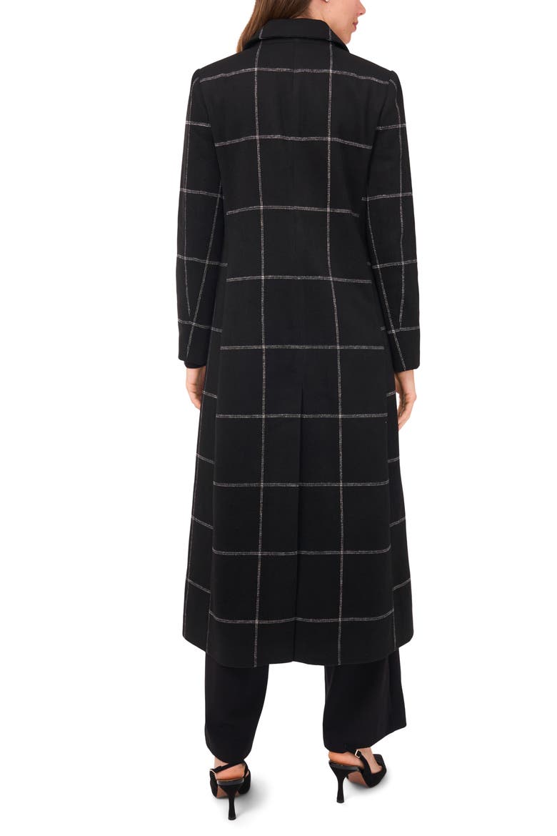 Windowpane Check Longline Jacket, Alternate, color, RICH BLACK