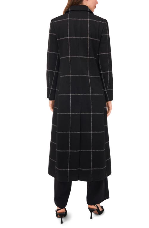 Halogenr Halogen(r) Windowpane Check Longline Jacket In Black