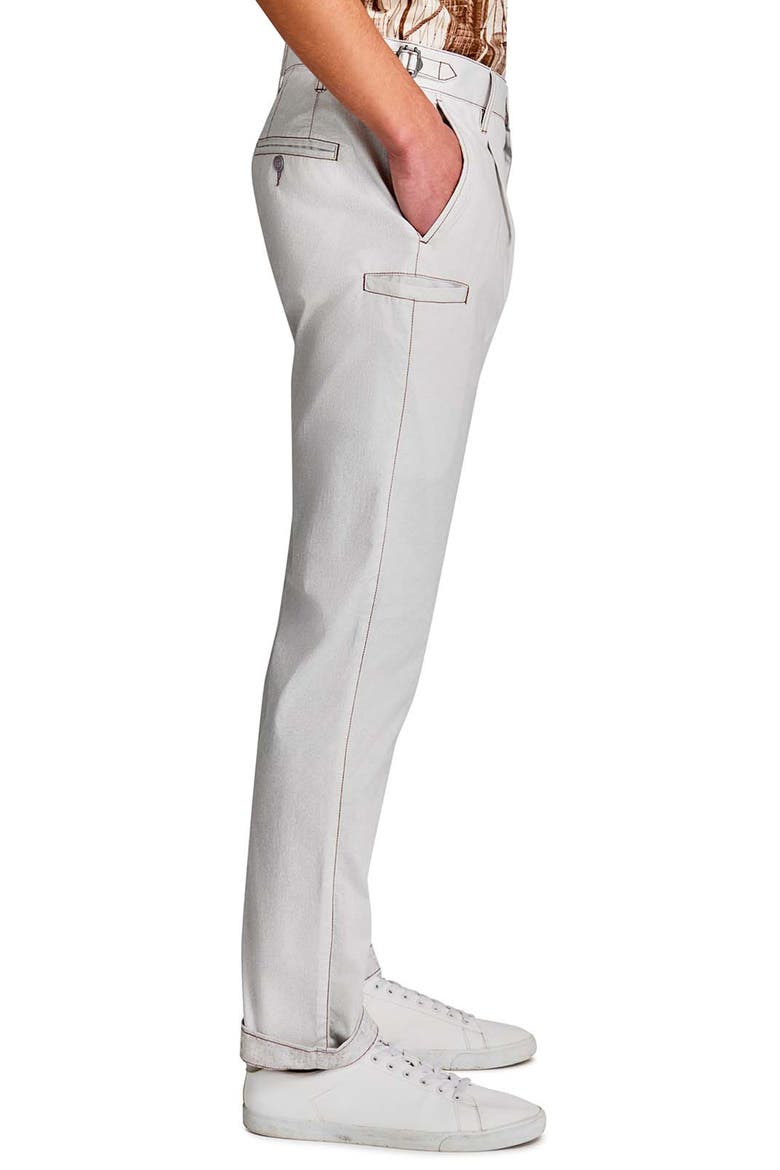 Slim Fit Solid Pleated Pants, Alternate, color, STONE