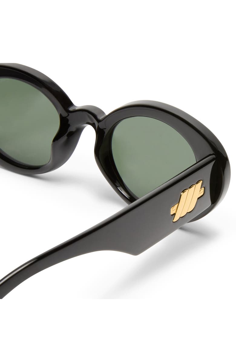 Le Specs Nouveau Vie 50mm Oval Sunglasses, Alternate, color, Black 2