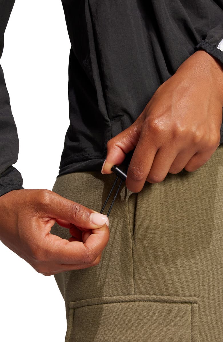 adidas Essentials 3-Stripes Lifestyle Woven Windbreaker, Alternate, color, Black/ White