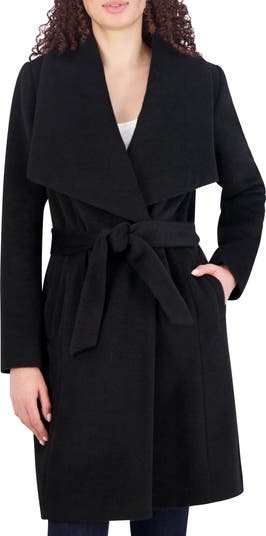 Cole haan wrap coat black online