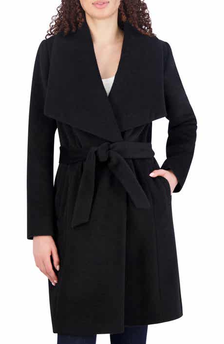 Cole Haan Wool Blend Wrap Coat