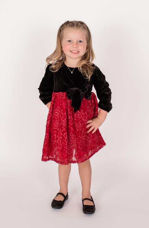 Kids' Velvet & Mesh Party Dress (Toddler & Little Kid)