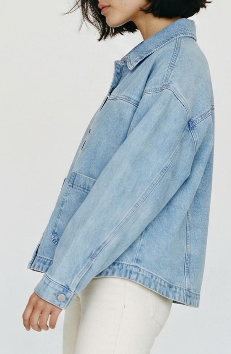 VERO MODA Jamie Denim Shacket, Alternate, color, Light Blue Denim