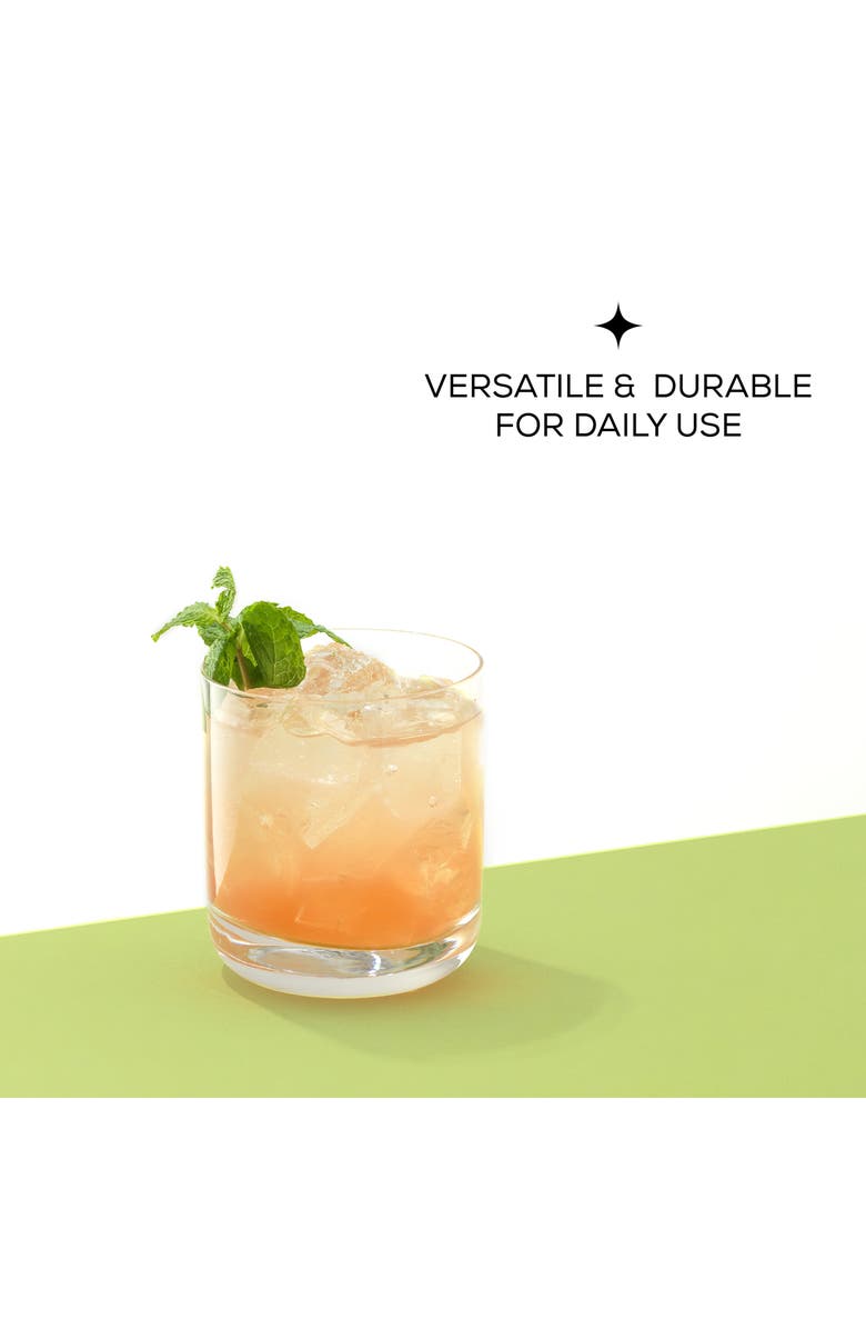 JoyJolt Faye Set of 6 Double Old Fashioned Glasses, Alternate, color, Clear