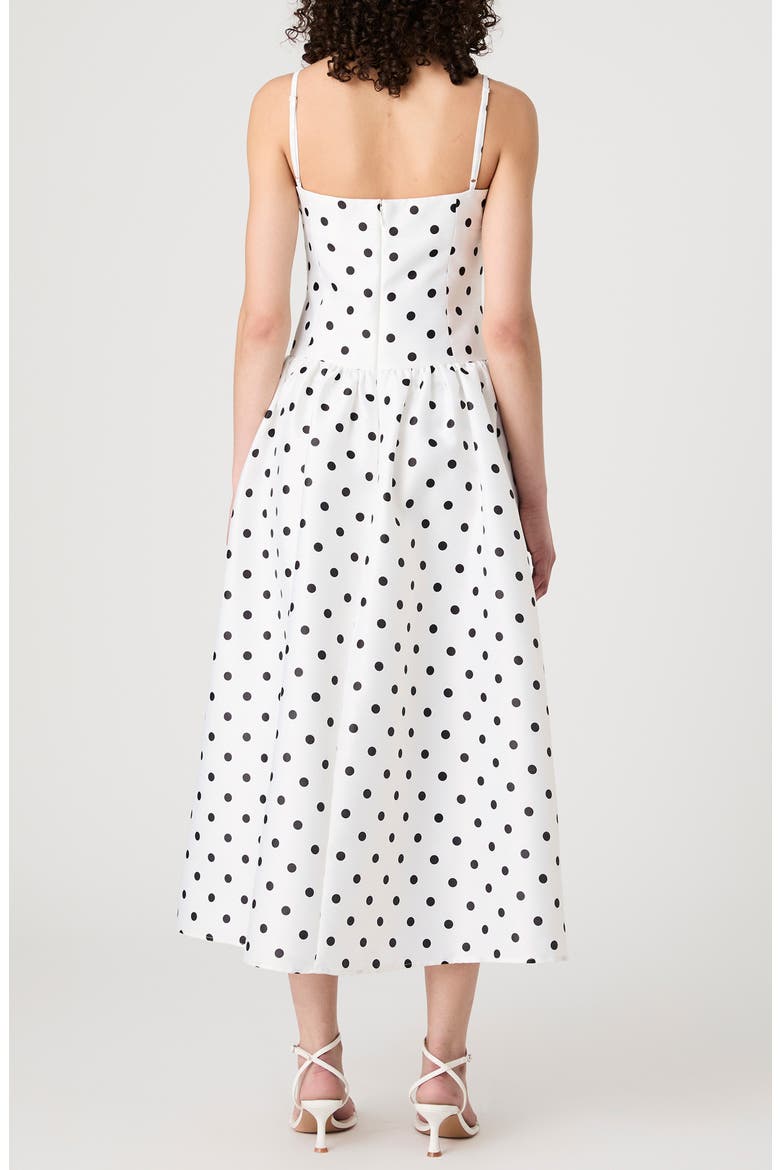 Polka Dot Strappy Drop Waist Sundress, Alternate, color, SUMMER WHITE-POLKA DOT