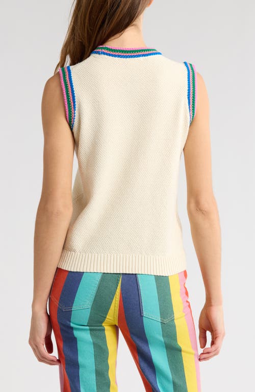 BODEN BODEN STRIPE TRIM SWEATER VEST
