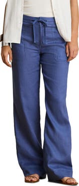 Lauren Ralph Lauren Wide Leg Linen Pants