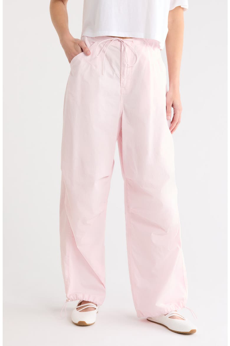 Twill Parachute Pants, Main, color, BUBBLEGUM005